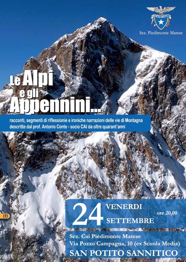 Venerdì 24/09/2021 – Le Alpi e gli Appennini…