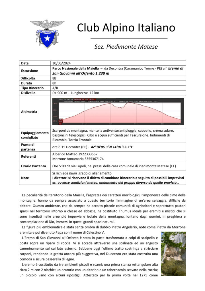 30/06/2024 - Parco Nazionale della Maiella