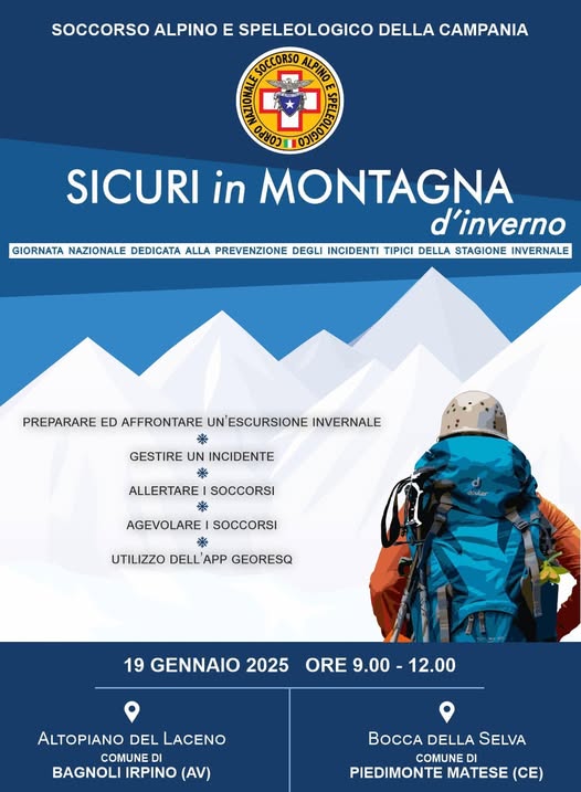 19 Gennaio 2025 – Sicuri in montagna d’inverno